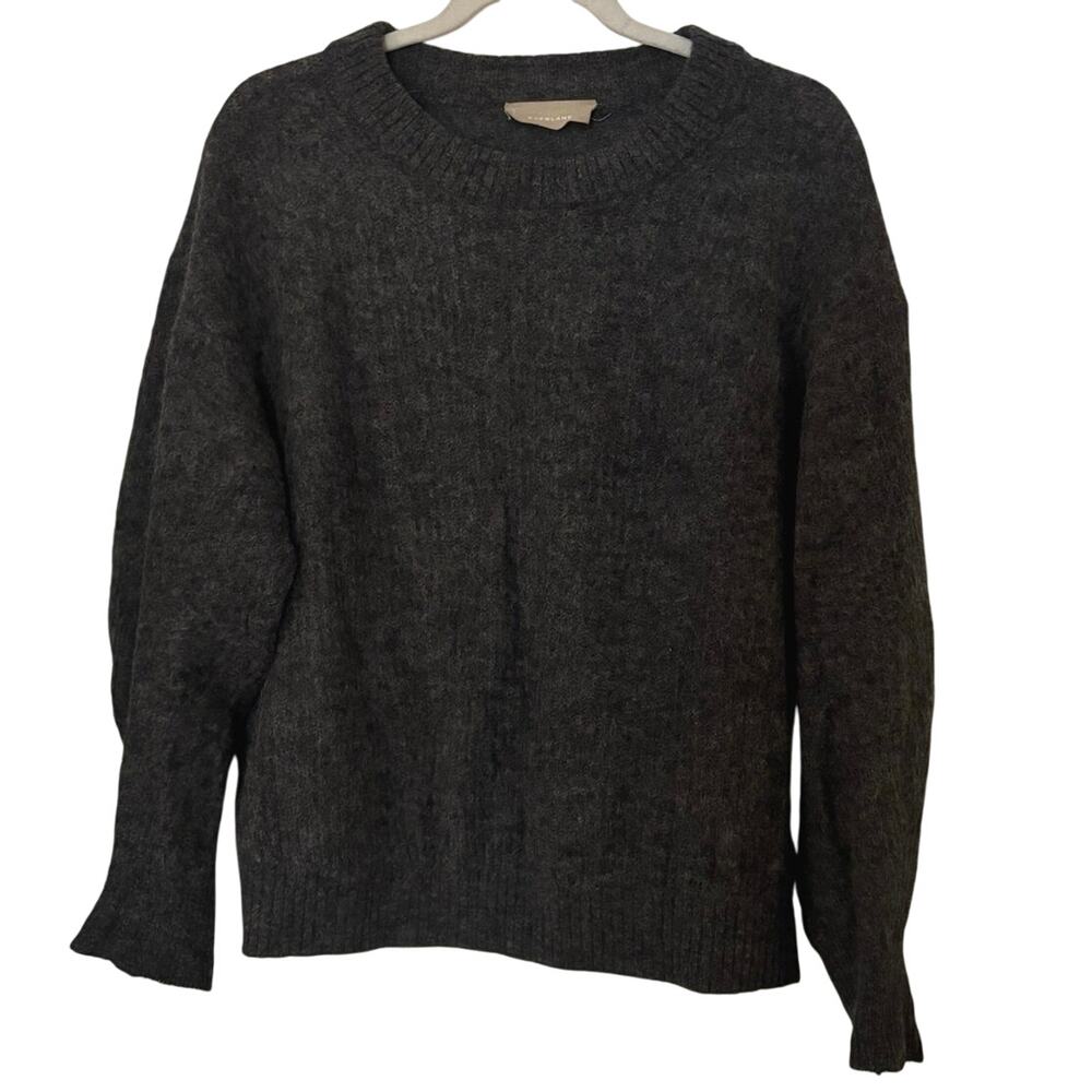 Everlane Crew Neck Wool Sweater In Gray Size Medium *Flaw*